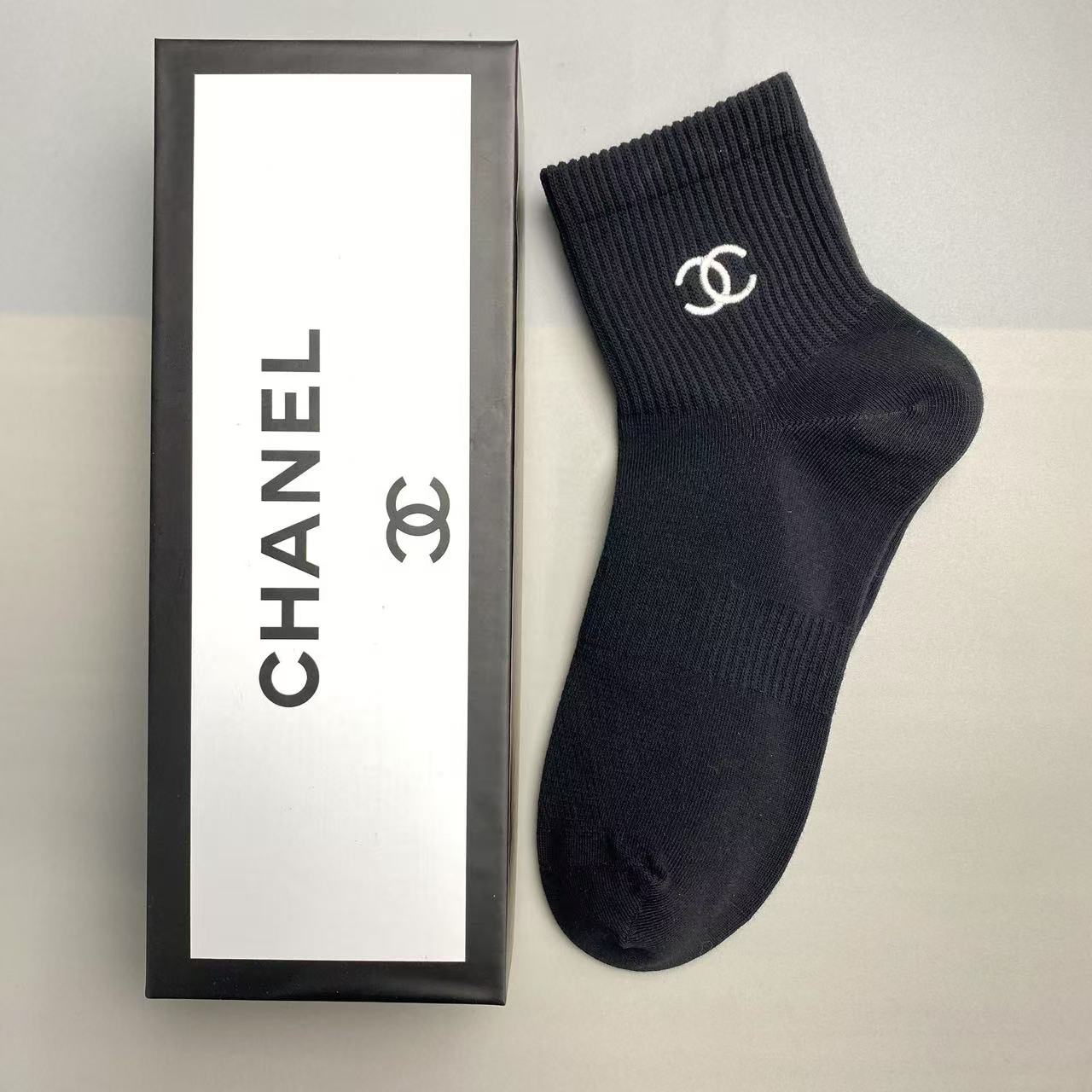 CHANE1 ダブルCソックス5足【 50％割引+送料無料】