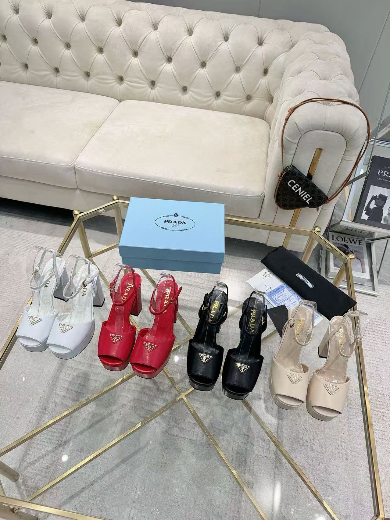 PR4DA 高品質 厚底 三角形 ロゴ ハイヒール【50％割引+送料無料】