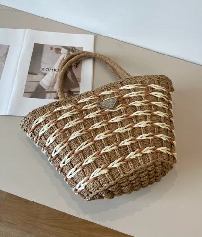 PR4DA ストローハンドバッグ【 50％割引+送料無料】