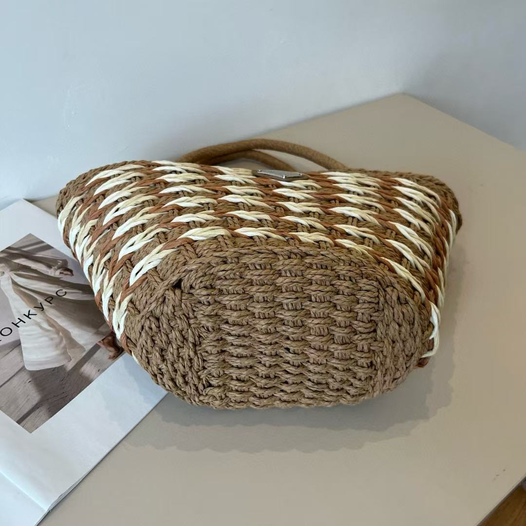 PR4DA ストローハンドバッグ【 50％割引+送料無料】