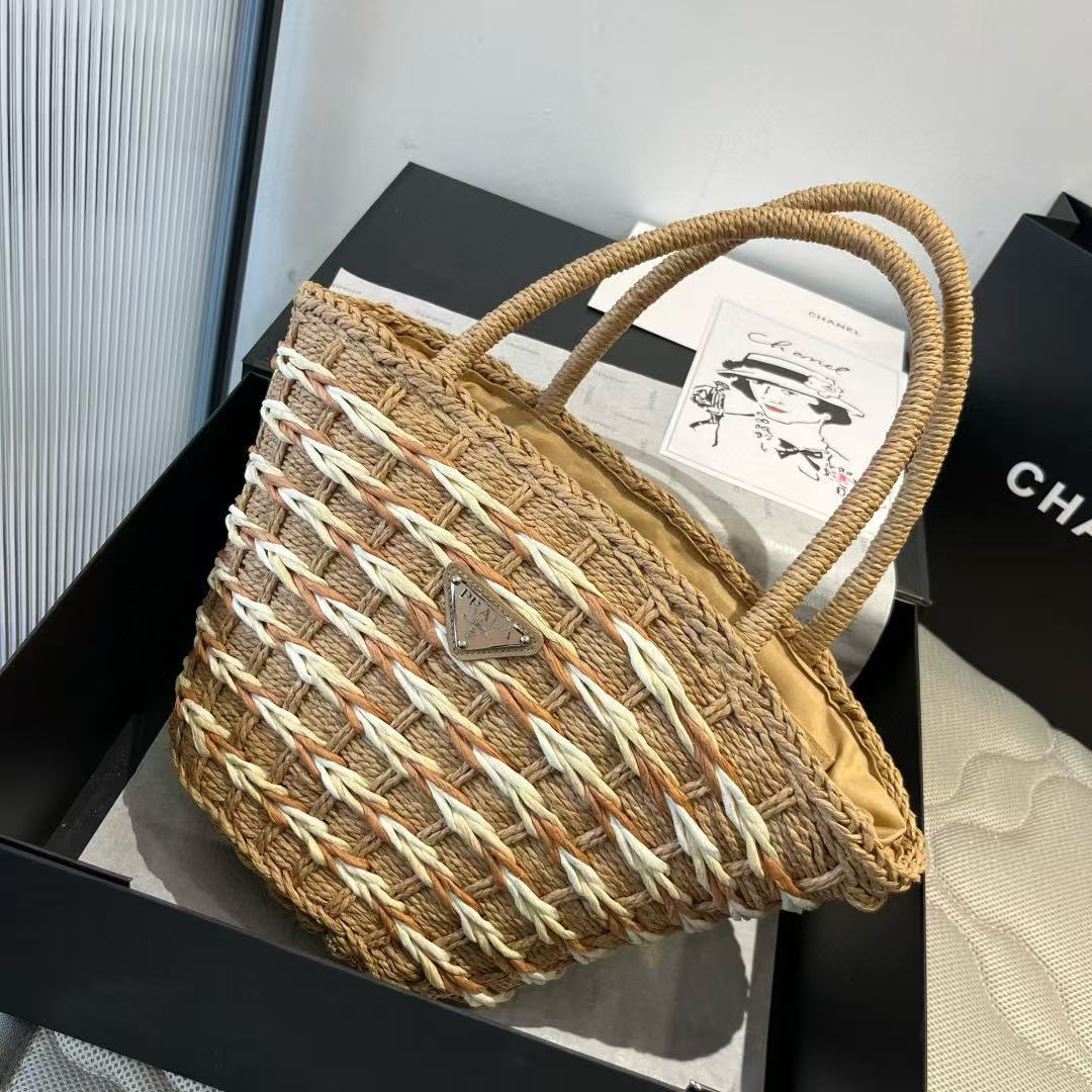 PR4DA ストローハンドバッグ【 50％割引+送料無料】