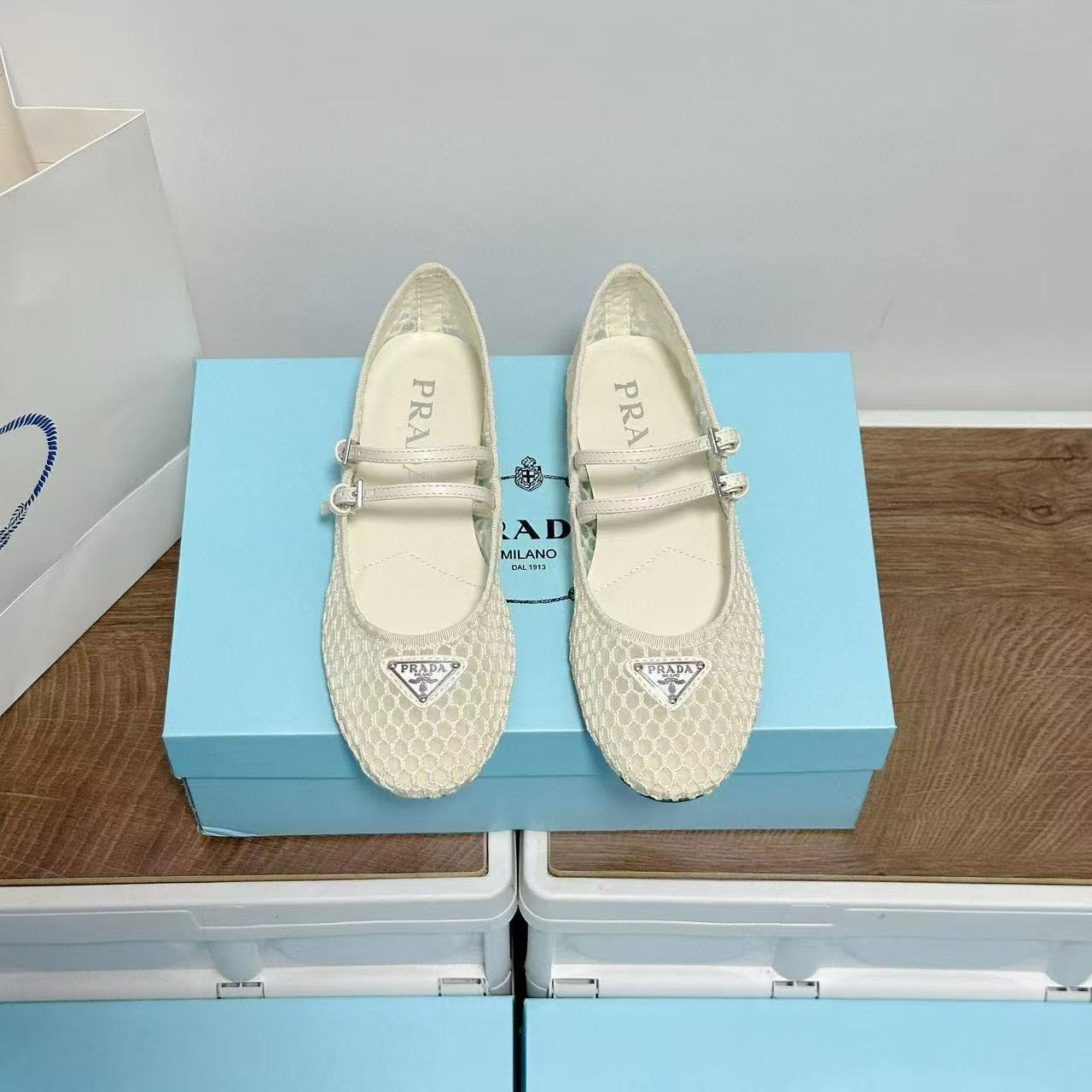 PR4DA トライアングルロゴ メッシュフラットシューズ【50％割引+送料無料】