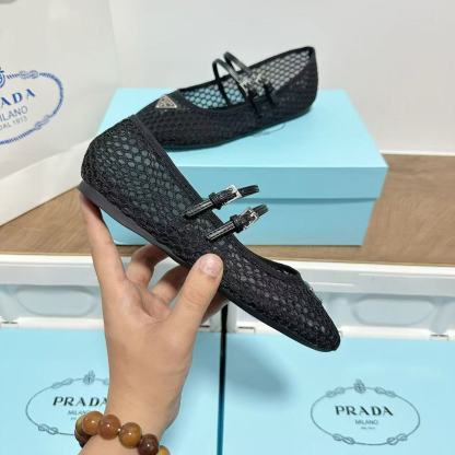 PR4DA トライアングルロゴ メッシュフラットシューズ【50％割引+送料無料】