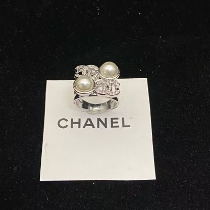 CHANE1 ダブルCパールリング【50％割引+送料無料】