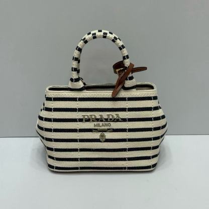 PR4DA ストライプトートバッグ【50％割引+送料無料】