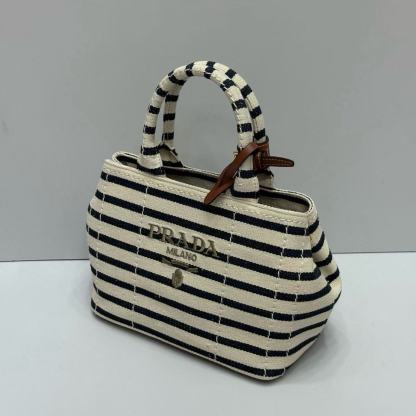 PR4DA ストライプトートバッグ【50％割引+送料無料】