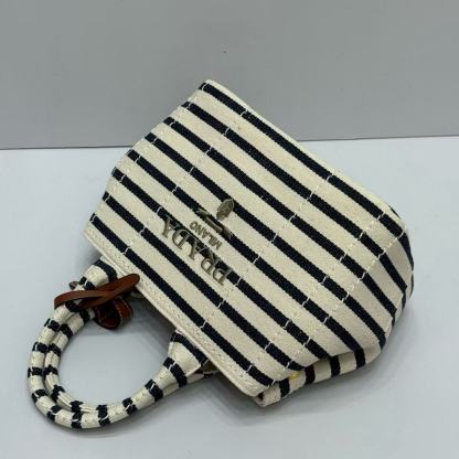 PR4DA ストライプトートバッグ【50％割引+送料無料】