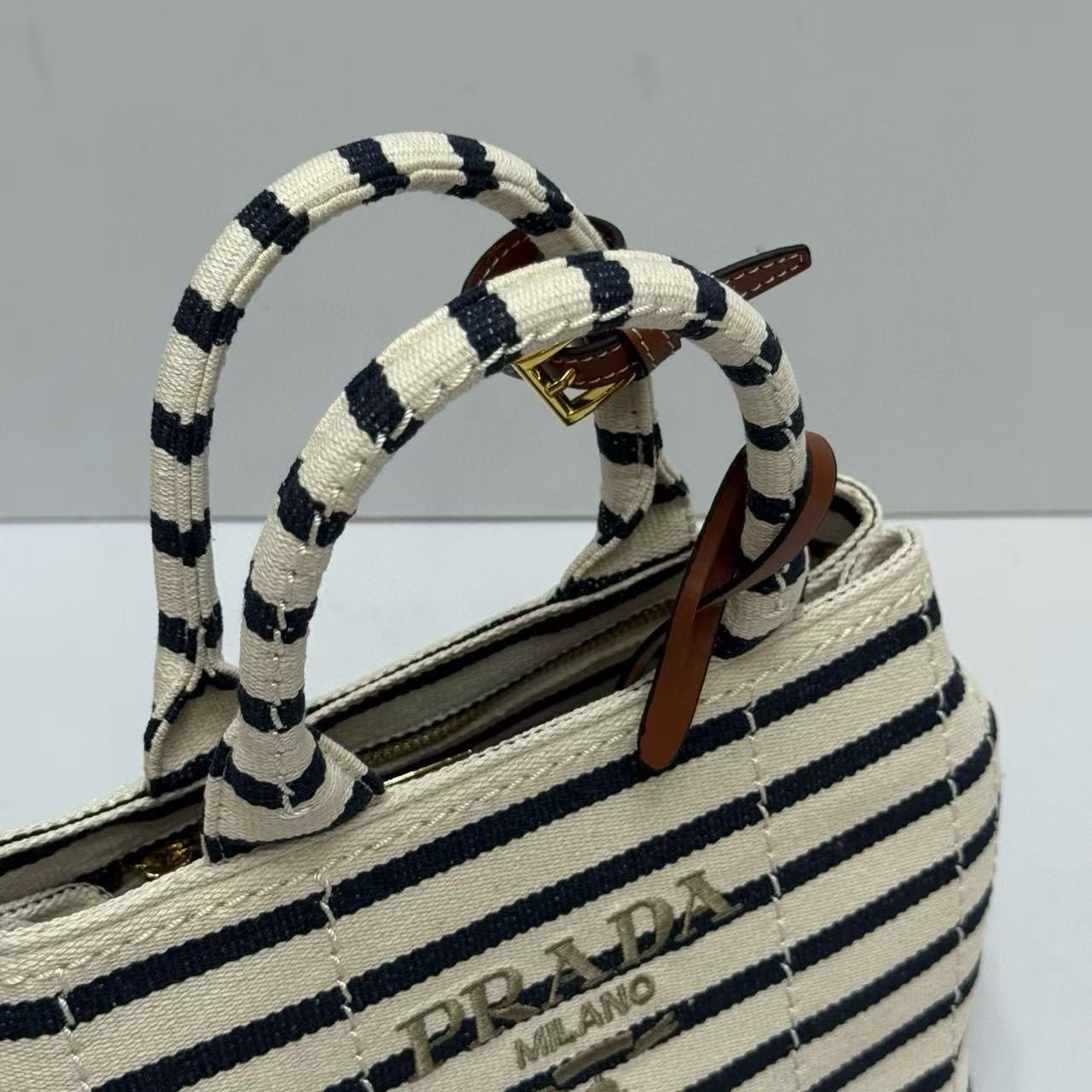 PR4DA ストライプトートバッグ【50％割引+送料無料】