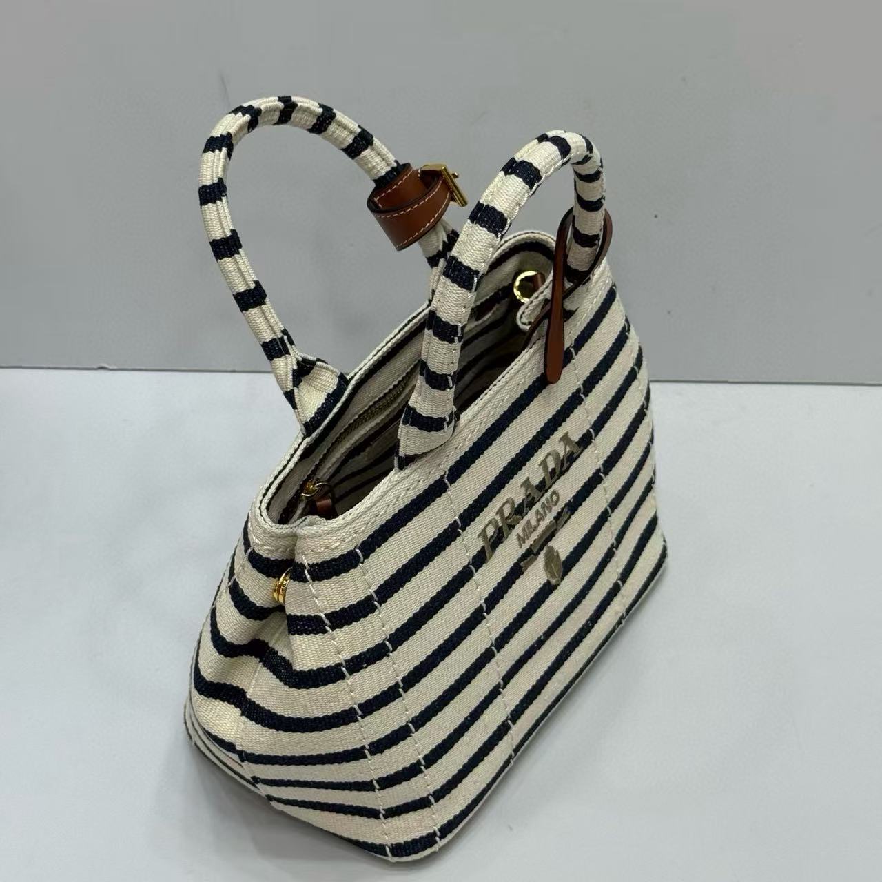 PR4DA ストライプトートバッグ【50％割引+送料無料】