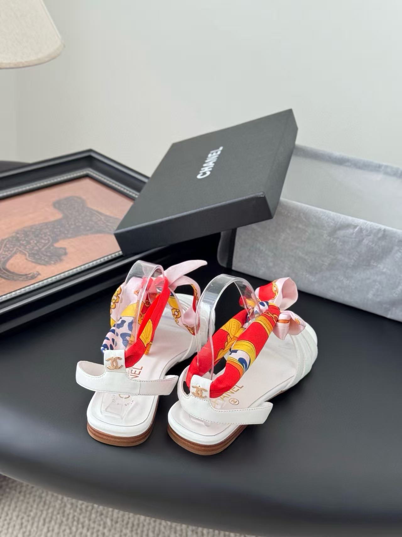 CHANE1 高品質シルクストラップサンダル【50％割引+送料無料】