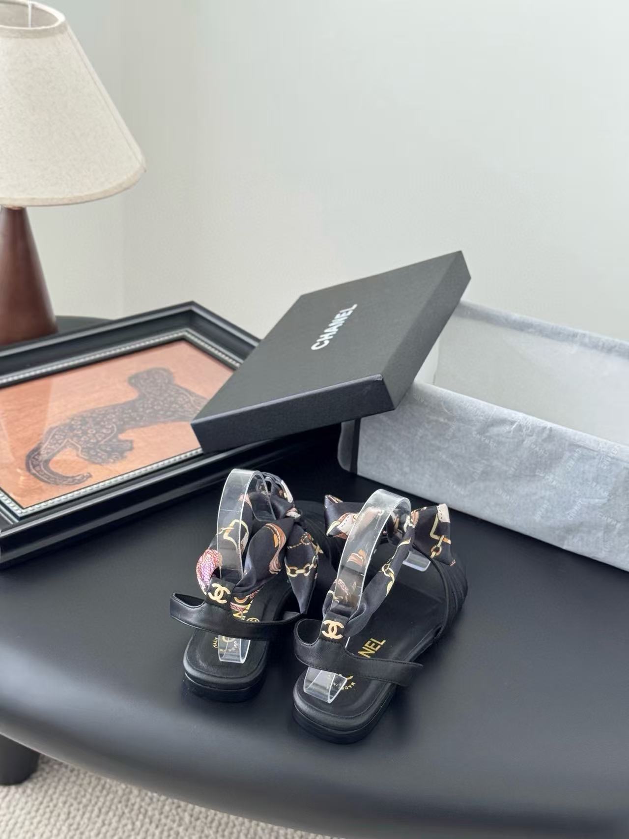 CHANE1 高品質シルクストラップサンダル【50％割引+送料無料】