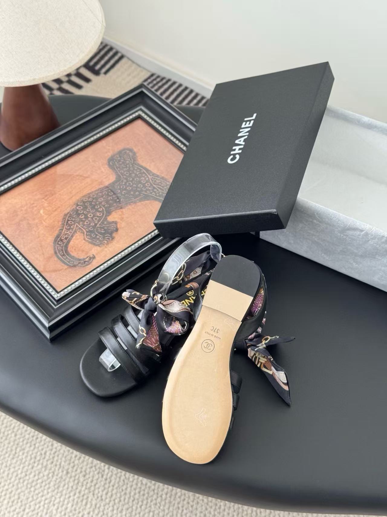 CHANE1 高品質シルクストラップサンダル【50％割引+送料無料】