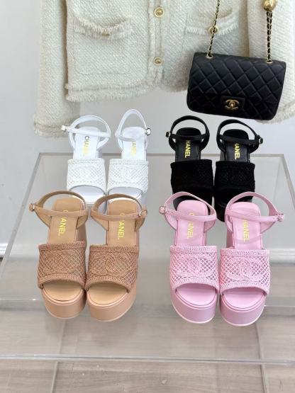 CHANE1 高品質ダブルC中空厚底サンダル【50％割引+送料無料】