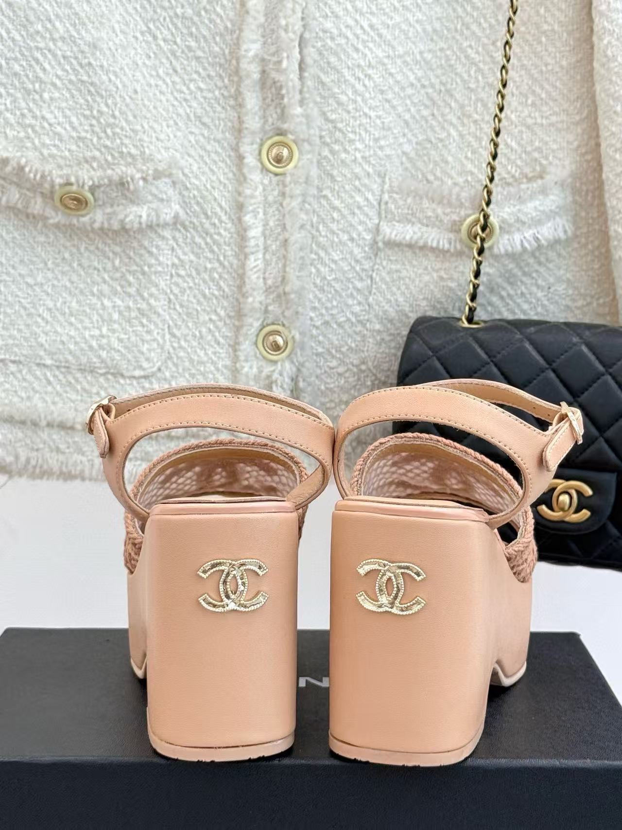 CHANE1 高品質ダブルC中空厚底サンダル【50％割引+送料無料】