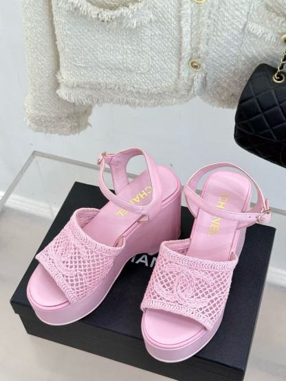 CHANE1 高品質ダブルC中空厚底サンダル【50％割引+送料無料】