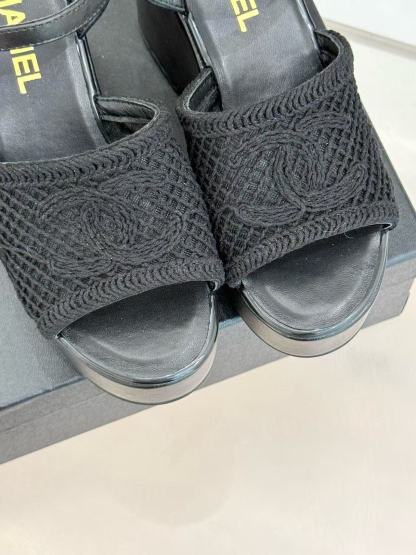 CHANE1 高品質ダブルC中空厚底サンダル【50％割引+送料無料】