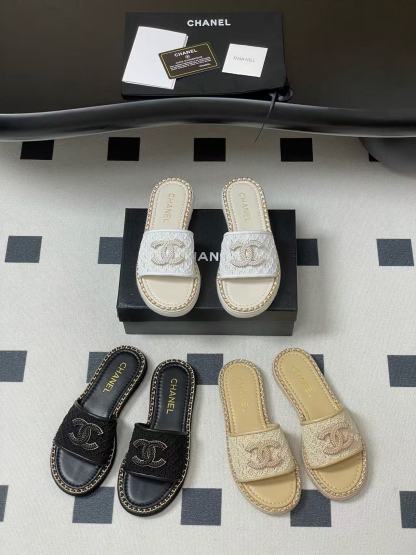 CHANE1 高品質ダブルCチェーンスリッパ【50％割引+送料無料】