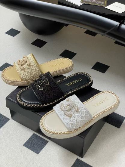 CHANE1 高品質ダブルCチェーンスリッパ【50％割引+送料無料】