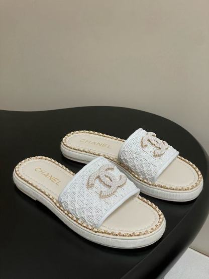 CHANE1 高品質ダブルCチェーンスリッパ【50％割引+送料無料】