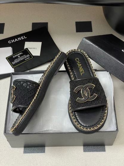 CHANE1 高品質ダブルCチェーンスリッパ【50％割引+送料無料】
