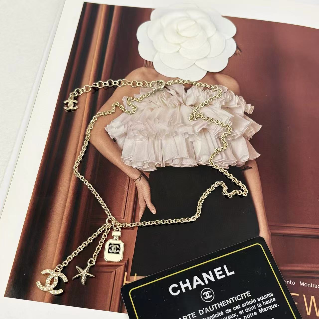 CHANE1 香水瓶五芒星ネックレス【 50％割引+送料無料】