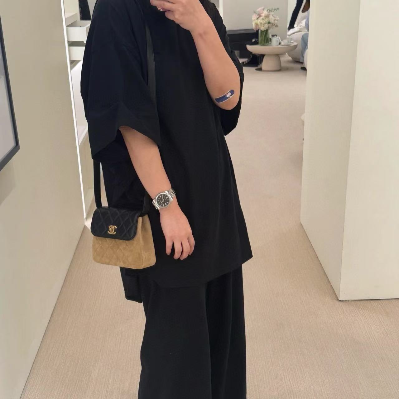 CHANE1 ディアスキンパッチワークレザーショルダークロスボディバッグ【 50％割引+送料無料】