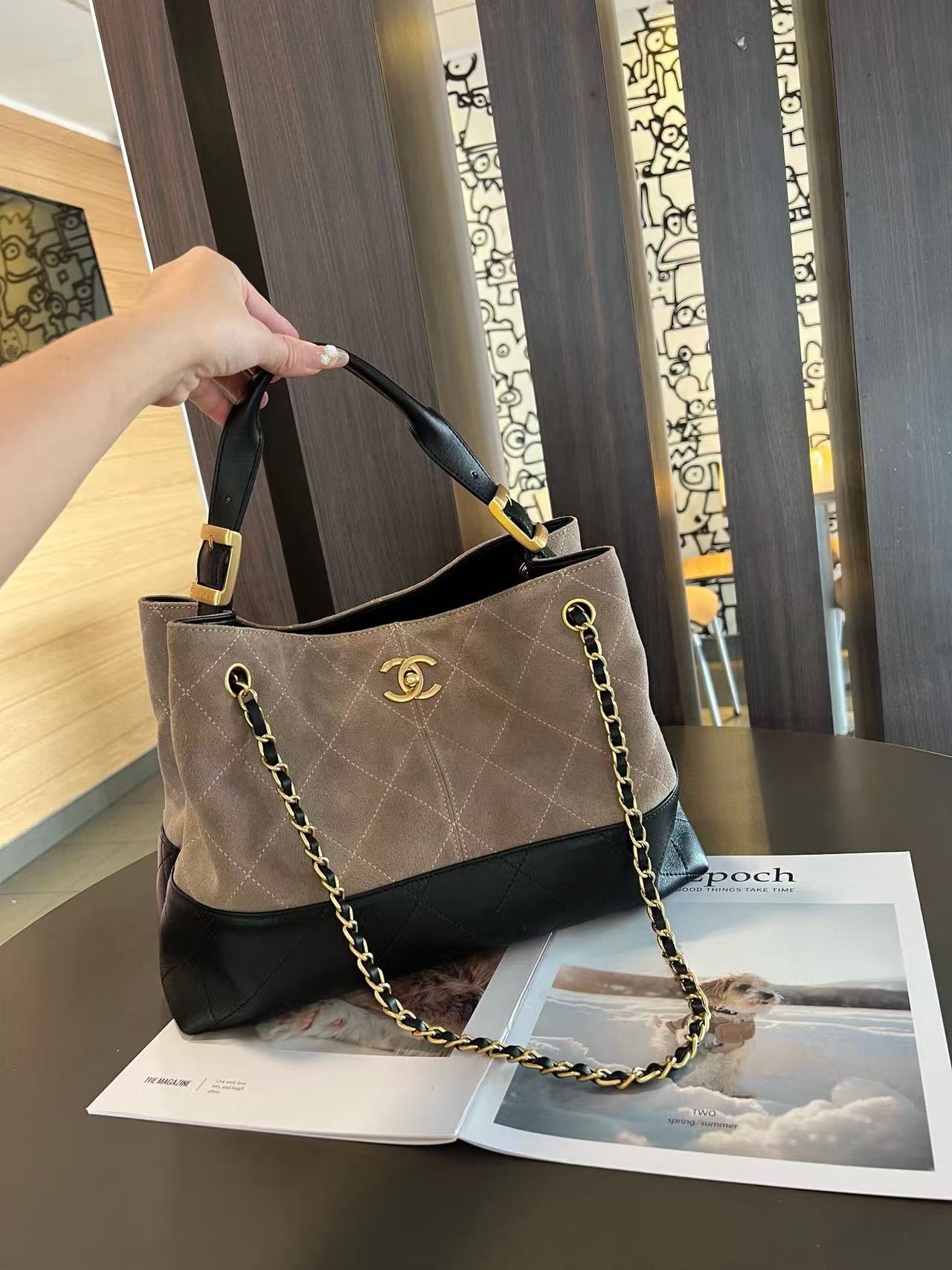 CHANE1 ディアスキンチェーンショッピングバッグ【 50％割引+送料無料】