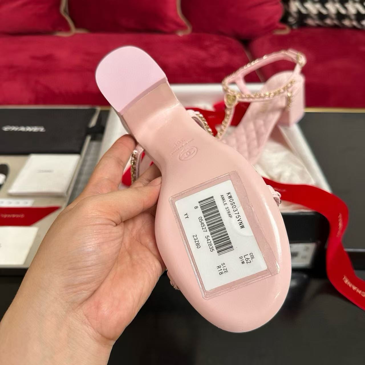 CHANE1 高品質チェーンハートローヒールサンダル【50％割引+送料無料】