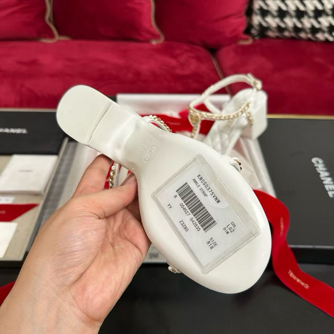 CHANE1 高品質チェーンハートローヒールサンダル【50％割引+送料無料】