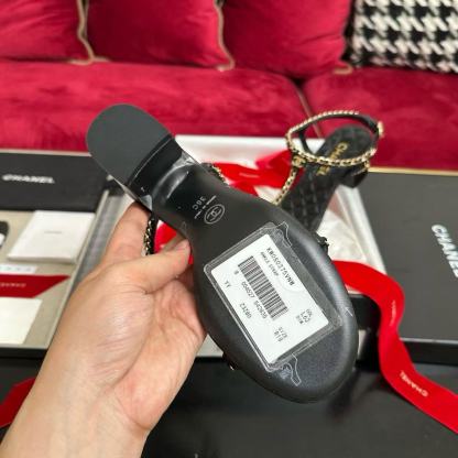 CHANE1 高品質チェーンハートローヒールサンダル【50％割引+送料無料】