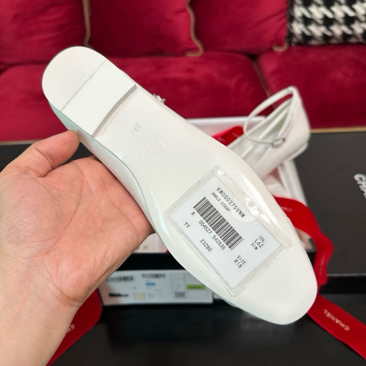 CHANE1 高品質カメリアメリージェーンフラットシューズ【50％割引+送料無料】