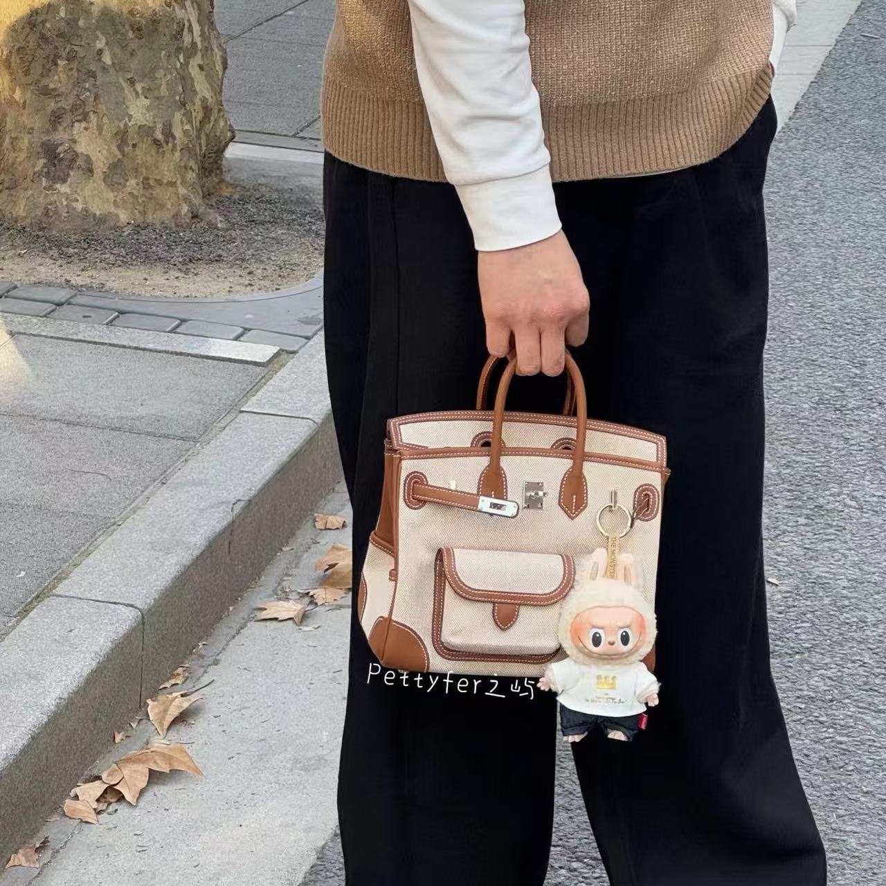 HERME5の高品質キャンバスハンドバッグ【 50％割引+送料無料】