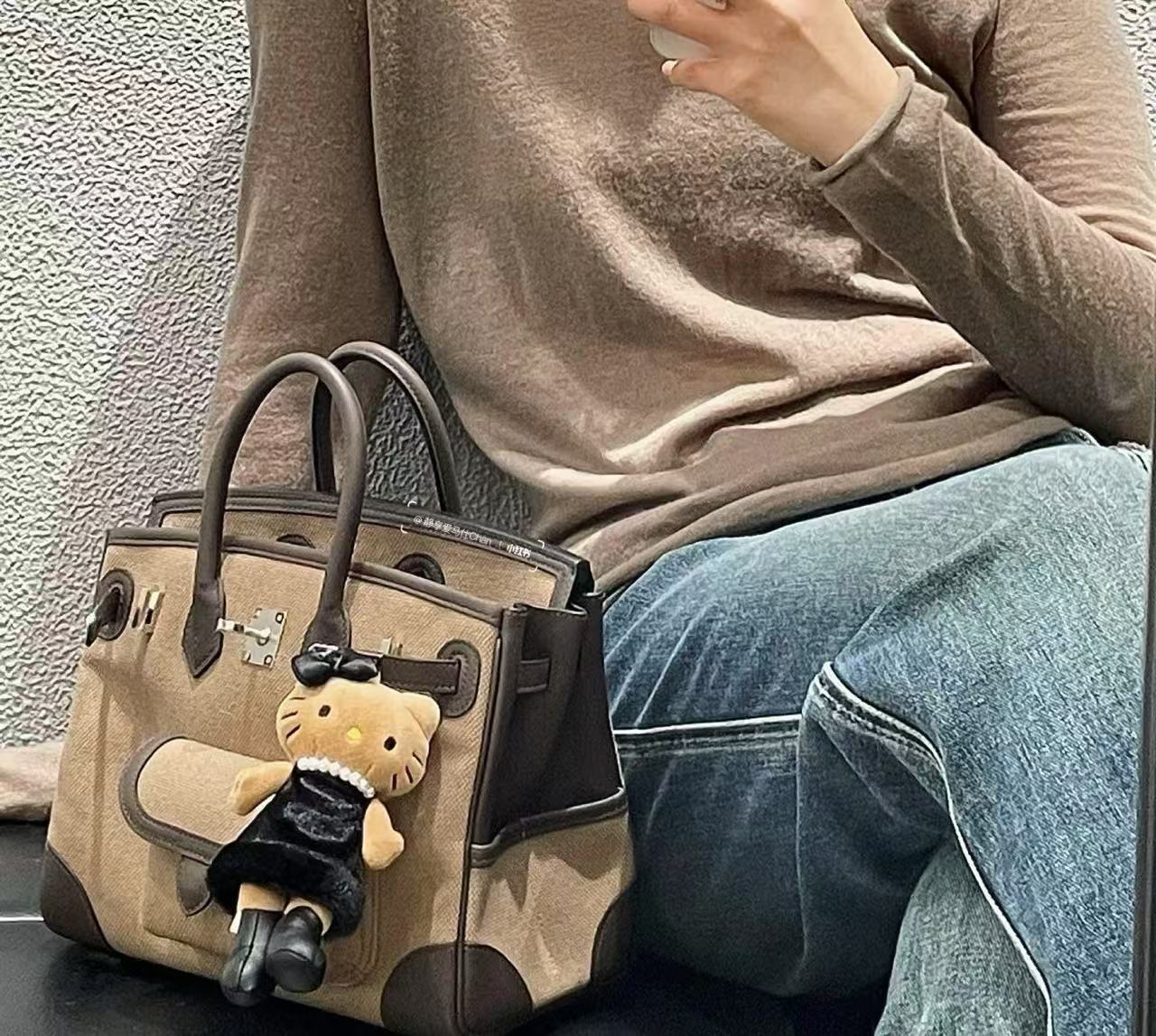 HERME5の高品質キャンバスハンドバッグ【 50％割引+送料無料】