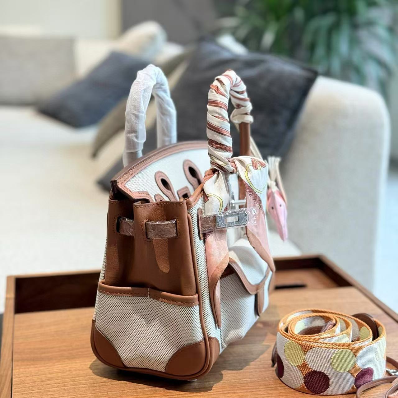 HERME5の高品質キャンバスハンドバッグ【 50％割引+送料無料】