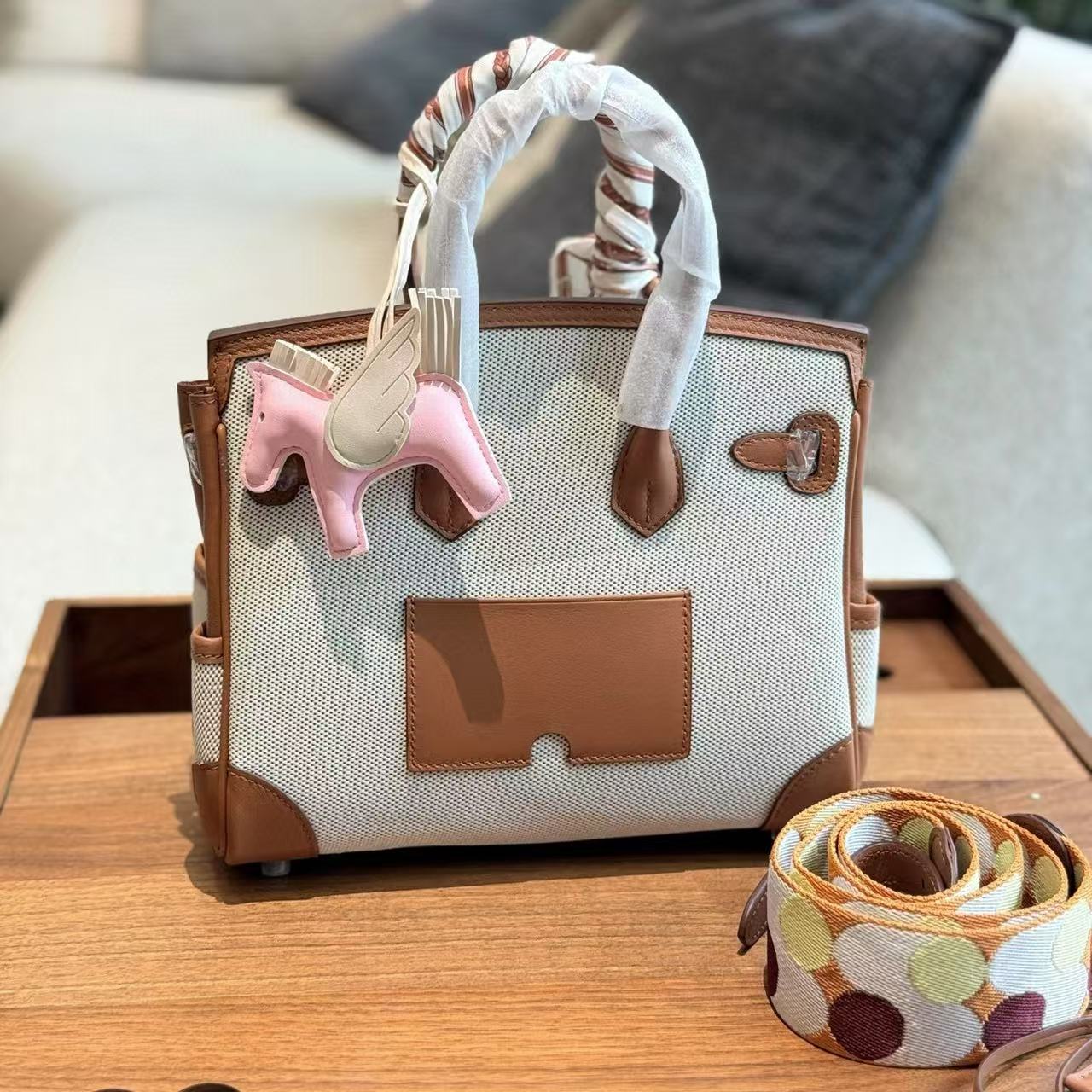 HERME5の高品質キャンバスハンドバッグ【 50％割引+送料無料】