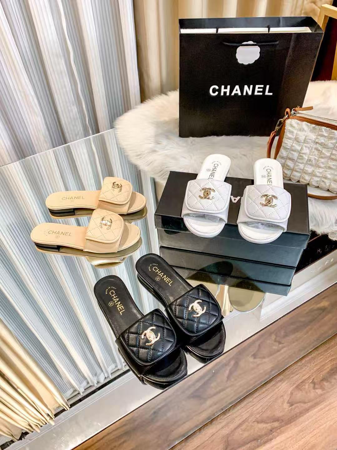 CHANE1 バックパックバックルスリッパ【50％割引+送料無料】