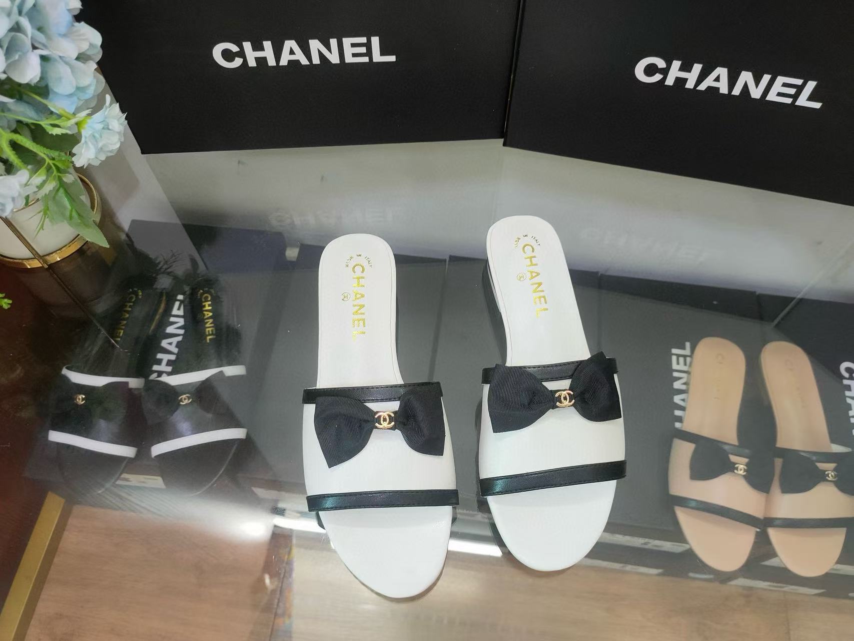CHANE1 ボウスリッパ【50％割引+送料無料】