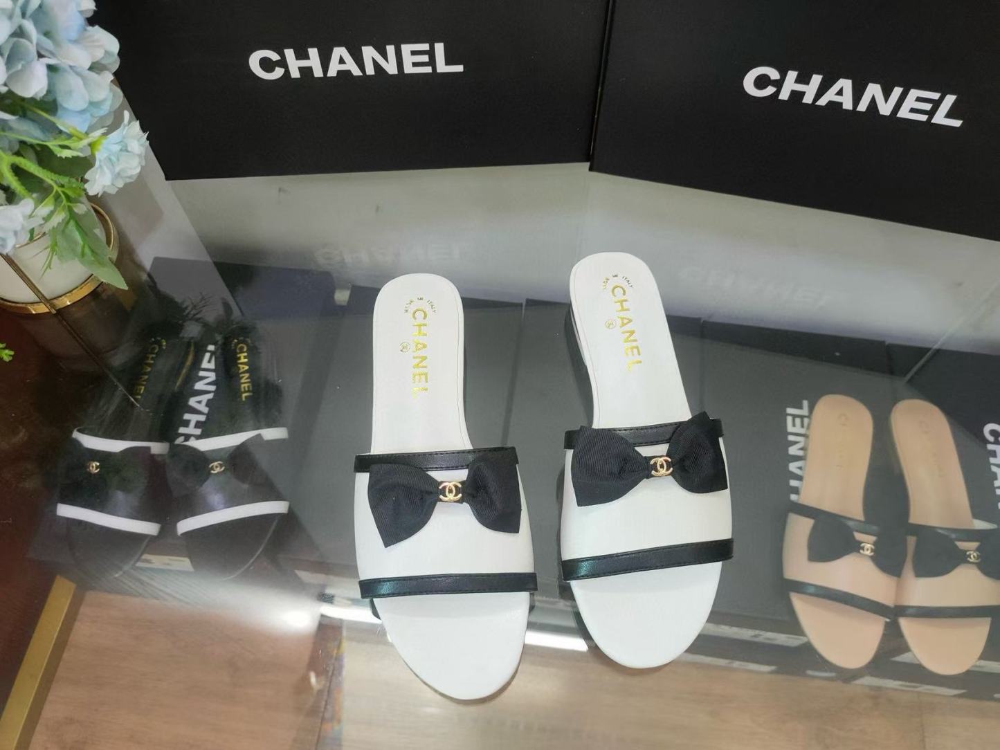 CHANE1 ボウスリッパ【50％割引+送料無料】