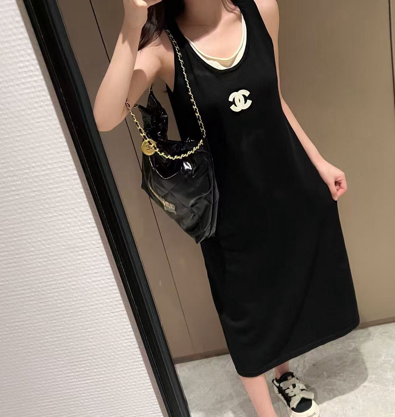 CHANE1 ニットベストドレス【50％割引+送料無料】