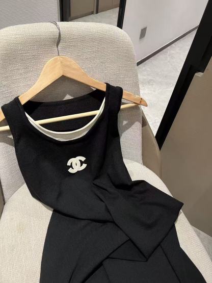 CHANE1 ニットベストドレス【50％割引+送料無料】