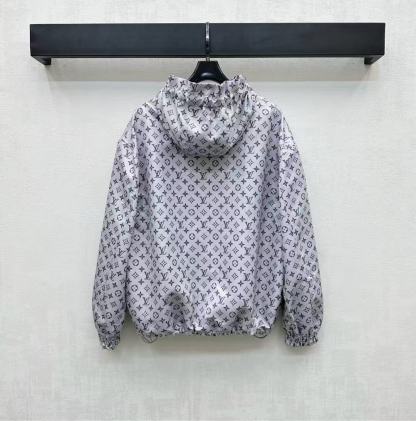 LVプリント ジップアップ フード付きジャケット【50％割引+送料無料】