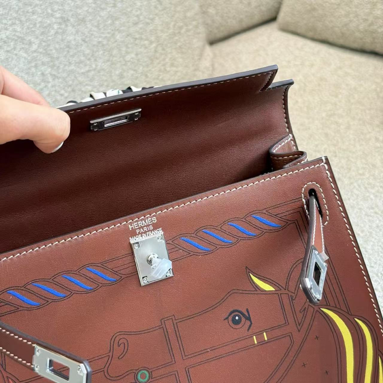 HERME5 手描き牛革ハンドバッグ【50％割引+送料無料】