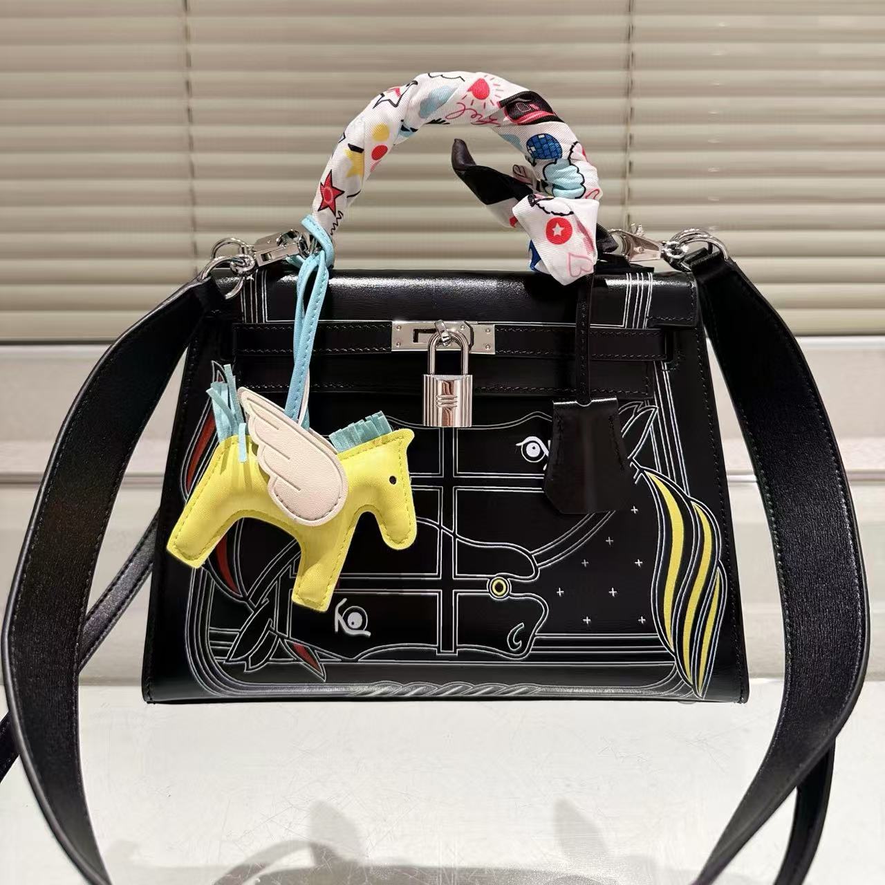 HERME5 高品質手描きハンドバッグ【50％割引+送料無料】