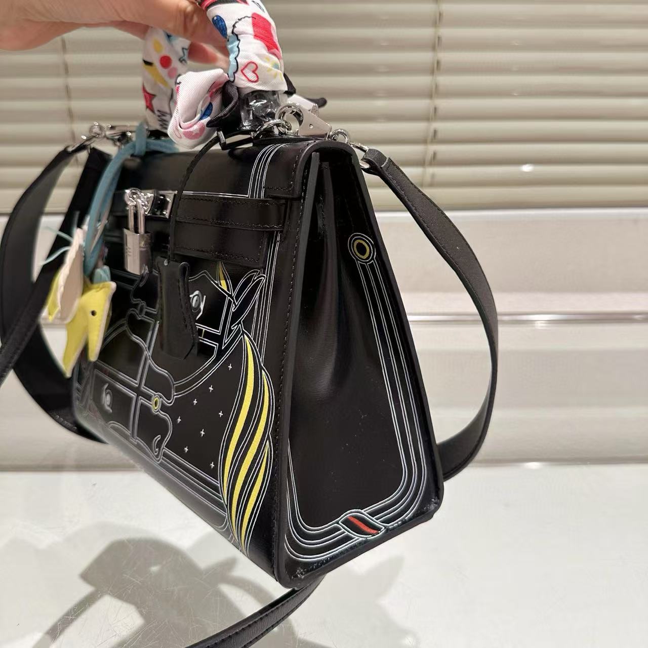 HERME5 高品質手描きハンドバッグ【50％割引+送料無料】