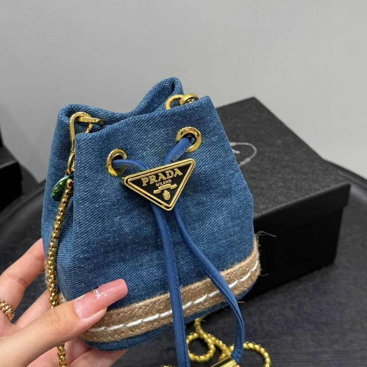 PR4DA チェーンドローストリングバケットバッグ【50％割引+送料無料】