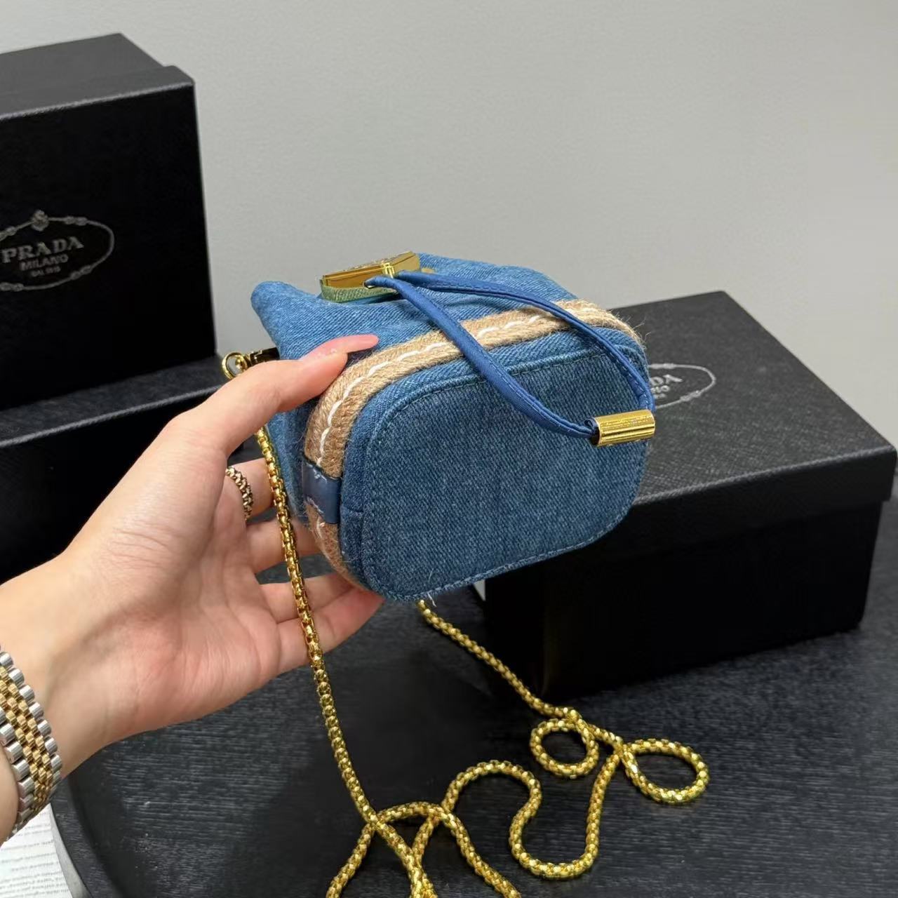 PR4DA チェーンドローストリングバケットバッグ【50％割引+送料無料】