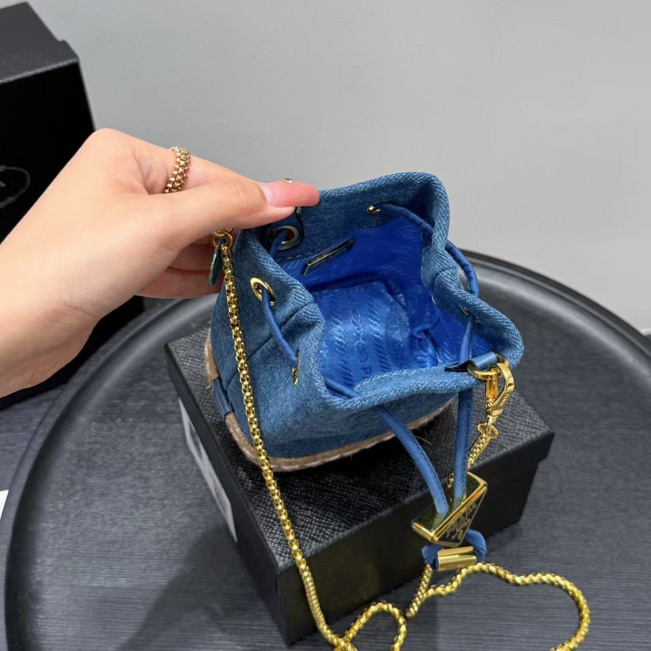 PR4DA チェーンドローストリングバケットバッグ【50％割引+送料無料】