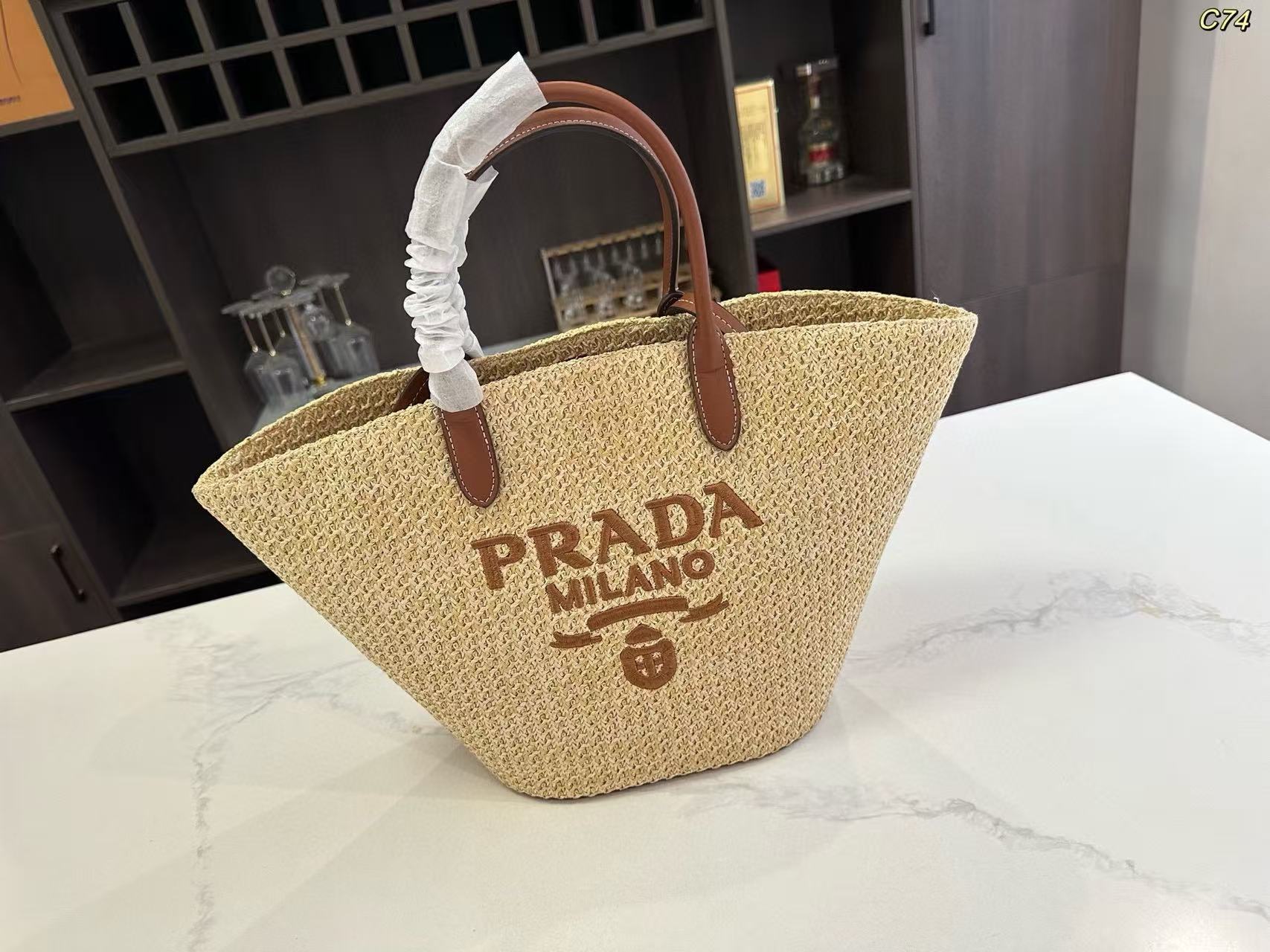 PR4DA 織りビーチバッグ【50％割引+送料無料】