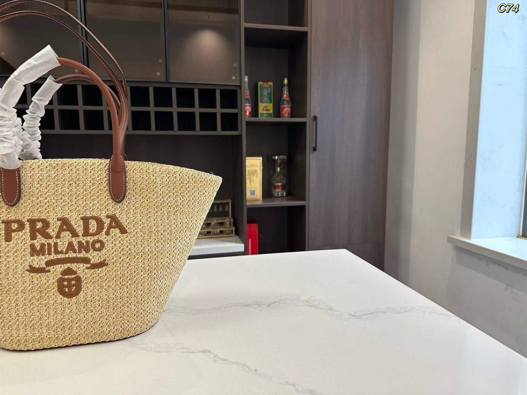 PR4DA 織りビーチバッグ【50％割引+送料無料】