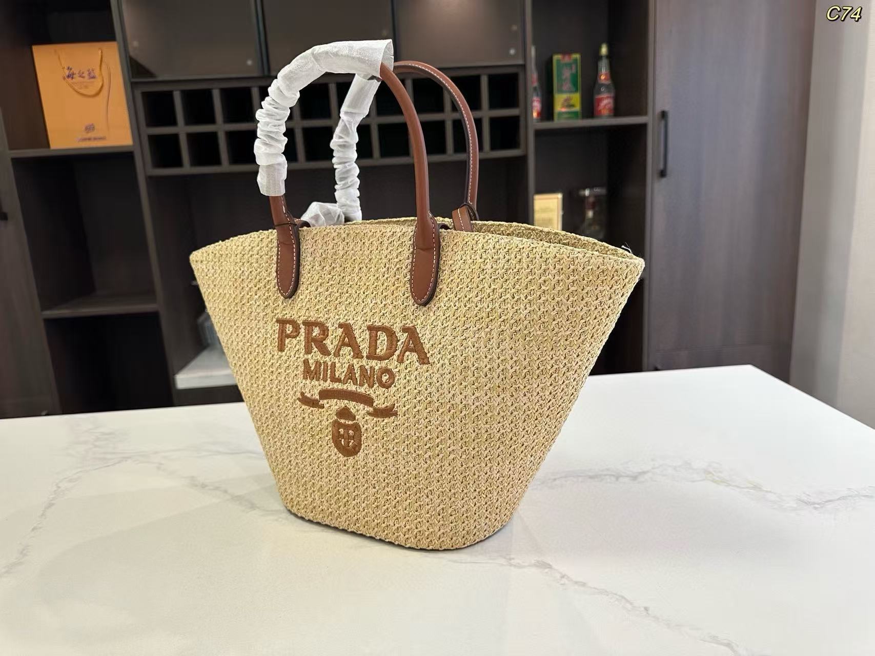 PR4DA 織りビーチバッグ【50％割引+送料無料】